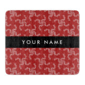 Planche À Découper Garland de Noël, Rouge, Votre nom, Personnaliser (Devant)