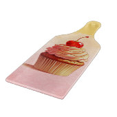 Planche À Découper Gâteau jaune rose vintage cerise (Coin)