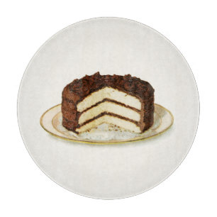 Planche À Découper Gâteau vintage de couche glacée au chocolat