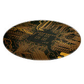 Planche À Découper Geek Sortie carte circuit électronique orange PCB  (Coin)