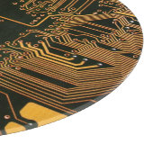 Planche À Découper Geek Sortie carte circuit électronique orange PCB  (Coin)