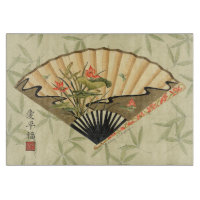 Geisha Fan avec Feuille et Floral Print