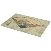 Planche À Découper Geisha Fan avec Feuille et Floral Print (Coin)