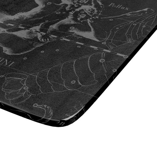 Planche À Découper Gemini Constellation Hevelius 1690 sur Noir (Coin)