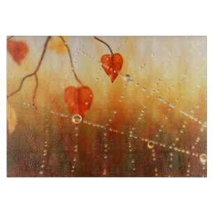 Planche À Découper Gemmes d'un tableau de découpe du matin d'automne