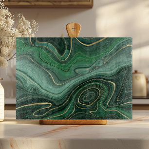Planche À Découper Gemstone Malachite Or Vert