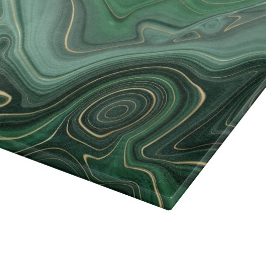 Planche À Découper Gemstone Malachite Or Vert (Coin)