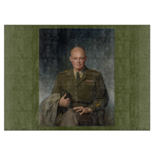 Planche À Découper Général Dwight Eisenhower Portrait peint 5 étoiles (Devant)