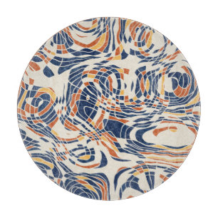 Planche À Découper Géo Abstraite, motif topographique sans couture.