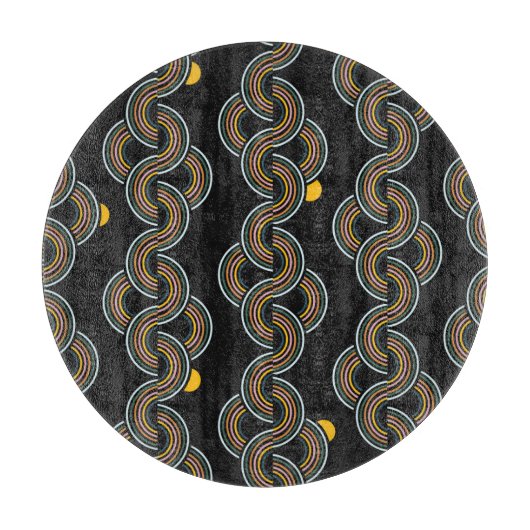 Planche À Découper Geo Stripe : Design Vintage tendance (Devant)