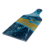 Planche À Découper Géode Agate Gemstone Blue et Gold (Coin)