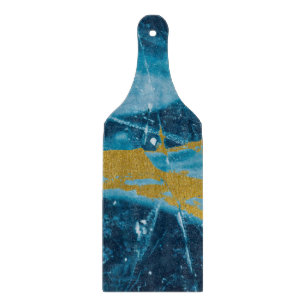 Planche À Découper Géode Agate Gemstone Blue et Gold