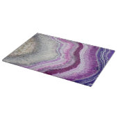 Planche À Découper Géode Agate Violet Crystal Marble Moderne Élégant (Coin)