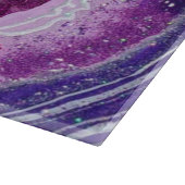 Planche À Découper Géode Agate Violet Crystal Marble Moderne Élégant (Coin)