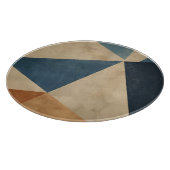 Planche À Découper Geometric Pattern in Blues, Tans, and Rust (Coin)
