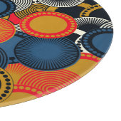 Planche À Découper Géométrique rétro : Cercles d'or Harmonie (Coin)