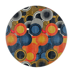 Planche À Découper Géométrique rétro : Cercles d'or Harmonie