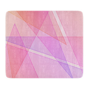 Planche À Découper Géométrique rose