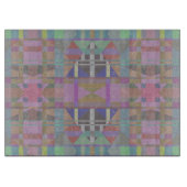 Planche À Découper Géométrique vert violet rose (Devant)