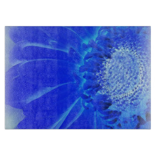Planche À Découper gerbera bleu électrique