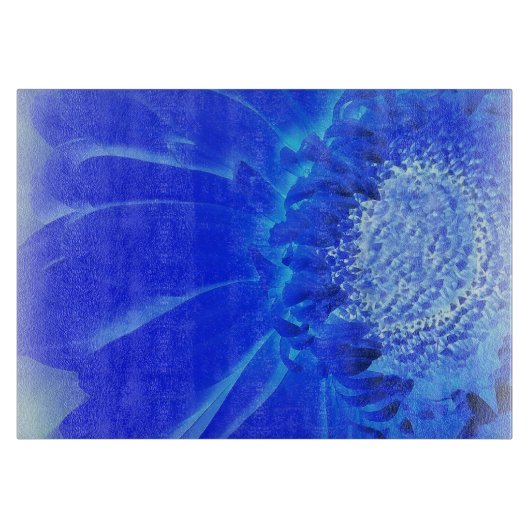 Planche À Découper gerbera bleu électrique (Devant)