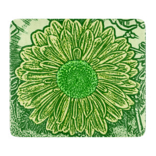 Planche À Découper Gerbera Daisy Block Imprimer - vert citron