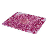 Planche À Découper Gerbera Daisy Block Print - nuances roses (Coin)
