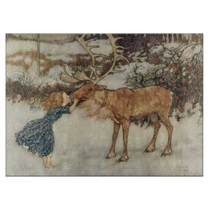 Planche À Découper Gerda vintage et le renne par Edmund Dulac