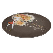 Planche À Découper Ginger Girl avec Citrouille Thanksgiving (Coin)