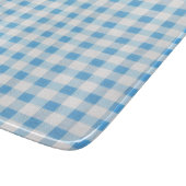 Planche À Découper Gingham Bleu Bébé (Coin)