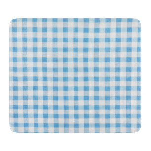 Planche À Découper Gingham Bleu Bébé