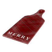 Planche À Découper Gingham de Noël Classique Personnalisé (Coin)