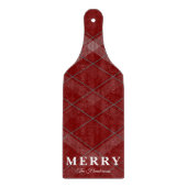 Planche À Découper Gingham de Noël Classique Personnalisé (Devant)