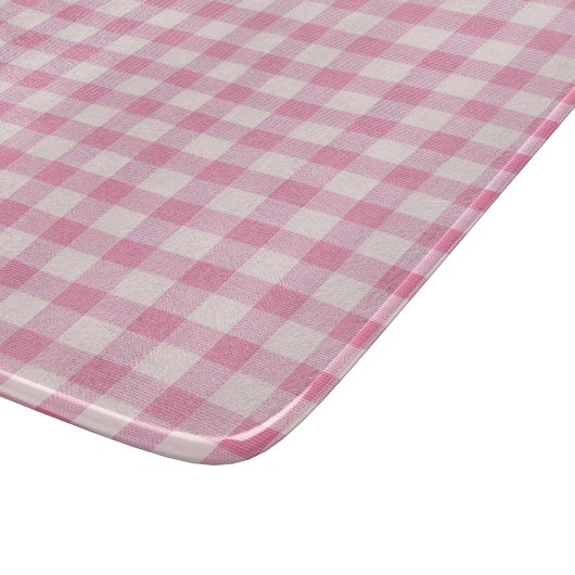 Planche À Découper Gingham Rose Bébé (Coin)