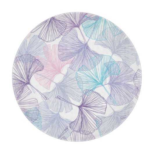 Planche À Découper Gingko Biloba Rose Quartz Motif (Devant)