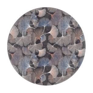 Planche À Découper Ginkgo feuilles : élégant motif naturel.