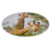 Planche À Découper Girafes dépassant la végétation (Coin)