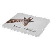 Planche À Découper Giraffe Animal Nom personnalisé (Coin)