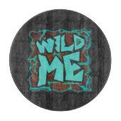 Planche À Découper Giraffe Impression Brown et Turquoise (Devant)