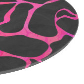 Planche À Découper Giraffe rose chaude et noire (Coin)