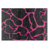 Planche À Découper Giraffe rose chaude et noire (Devant)