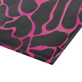 Planche À Découper Giraffe rose chaude et noire (Coin)