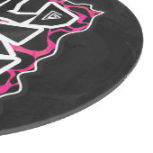 Planche À Découper Giraffe rose chaude et noire (Coin)