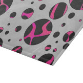 Planche À Découper Giraffe rose chaude et noire (Coin)