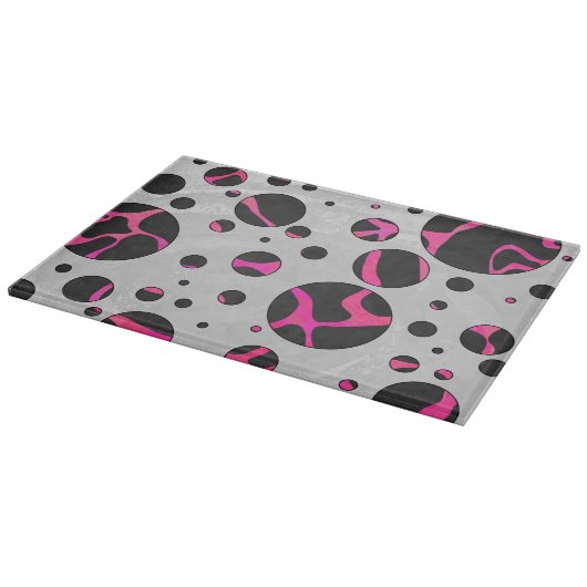 Planche À Découper Giraffe rose chaude et noire (Coin)