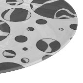 Planche À Découper Giraffy Polka Dot noir et gris clair Impression (Coin)