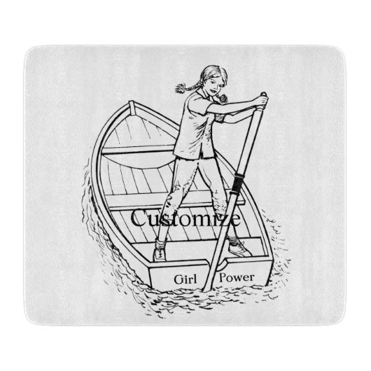 Planche À Découper Girl Power Sculling Boat Thunder_Cove (Devant)