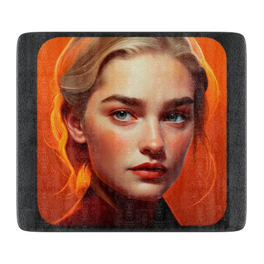 Planche À Découper Girl with blue eyes (Devant)