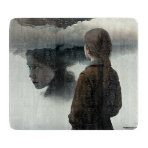 Planche À Découper Girl with clouds