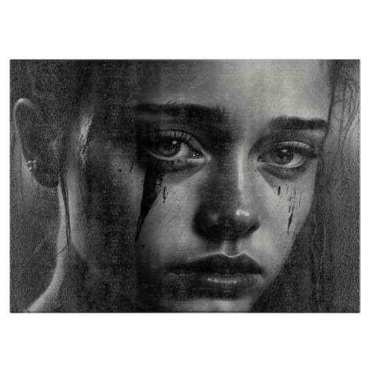 Planche À Découper Girl with tears (Devant)